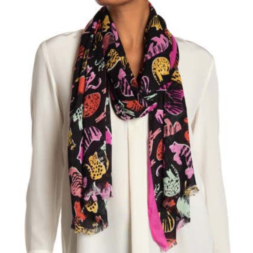 Kate Spade Cats Oblong Scarf